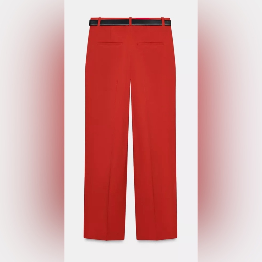 Zara Straight Leg Belted Pants | NWT - Picture 6 of 10